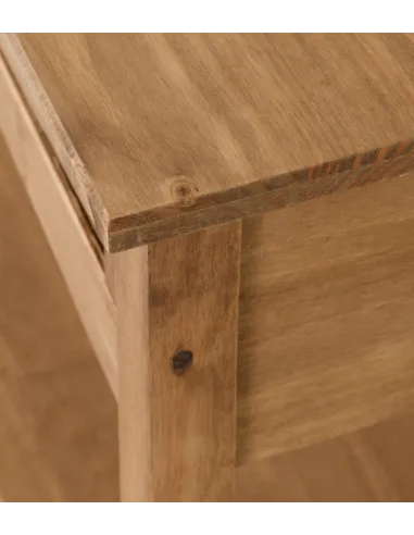 Corona 2 Drawer Console Table With Shelf - Distressed Waxed Pine