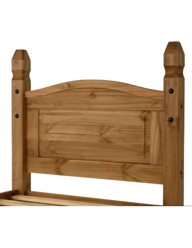 Corona 3FT Low End Bedframe - Distressed Waxed Pine