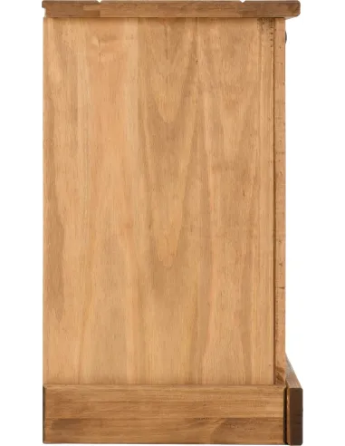 Corona 3 Drawer Bedside Locker - Distressed Waxed Pine