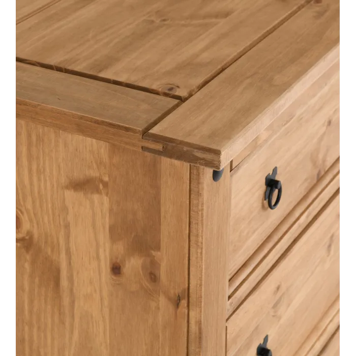 Corona 4 Drawer Chest - Distressed Waxed Pine