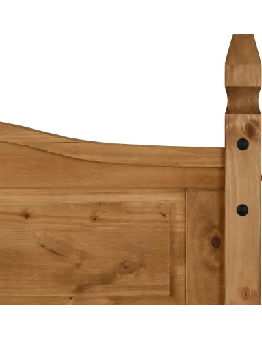 Corona 4FT6 Low End Bedframe - Distressed Waxed Pine