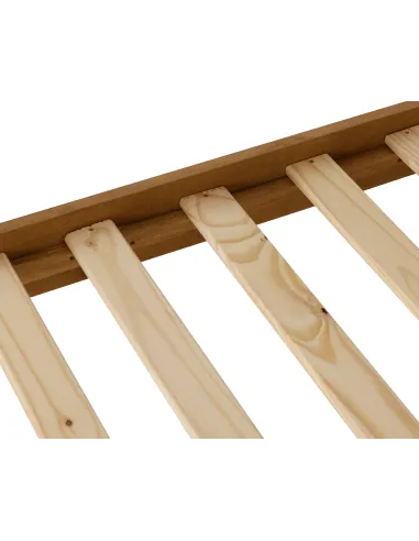 Corona 4FT6 Low End Bedframe - Distressed Waxed Pine