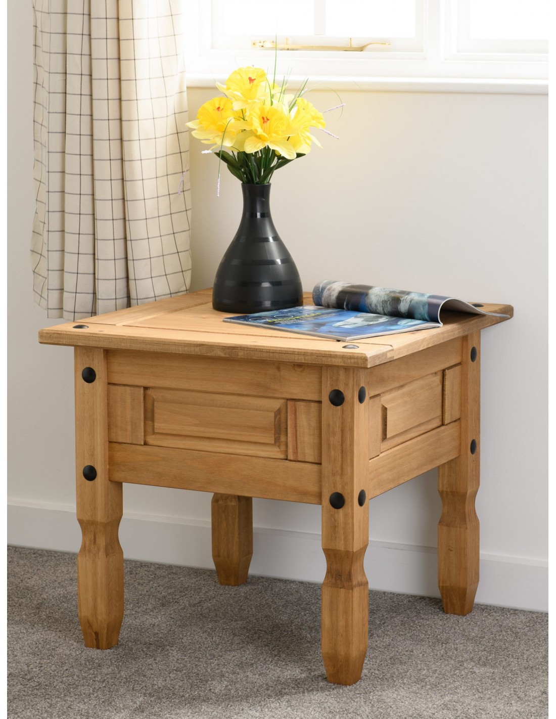 Corona Console Table 2 Drawer With Shelf Waxed Pine Hallway New By Home  Discount