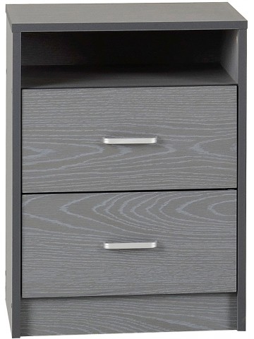 Felix 2 Drawer Bedside - Grey