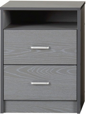 Felix 2 Drawer Bedside - Grey