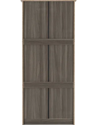 Lisbon 2 Door Wardrobe - Black  Wood Grain