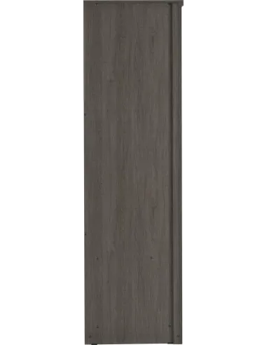 Lisbon 3 Door Wardrobe - Black  Wood Grain