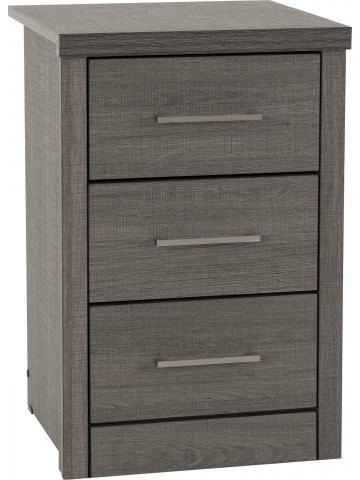 Lisbon 3 Drawer Bedside -...