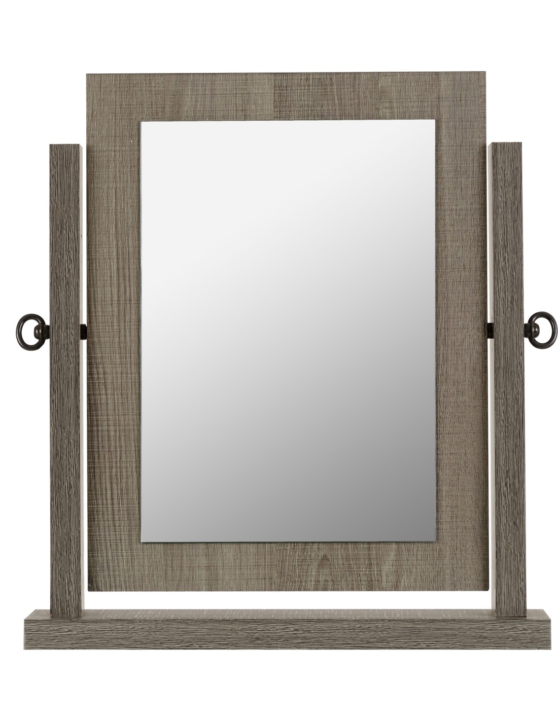 Lisbon Dressing Table Mirror Black Wood Grain