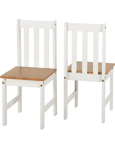 Ludlow 1+2 Dining Set - White/Oak Effect