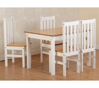 Ludlow 1+4 Dining Set - White/Oak Effect | furniture shop carlow, furniture carlow, furniture naas, furniture wexford, furniture ireland, furniture stores dublin