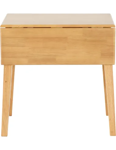 Mason Double Drop Leaf Dining Set (x2 Chairs) - Oak Varnish/Brown PU