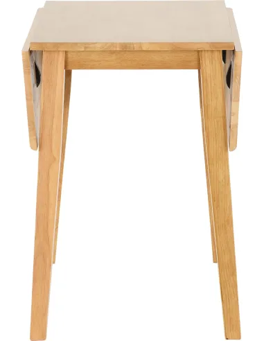 Mason Double Drop Leaf Dining Set (x2 Chairs) - Oak Varnish/Brown PU