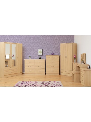 Nevada 2 Door 1 Drawer Wardrobe - Sonoma Oak