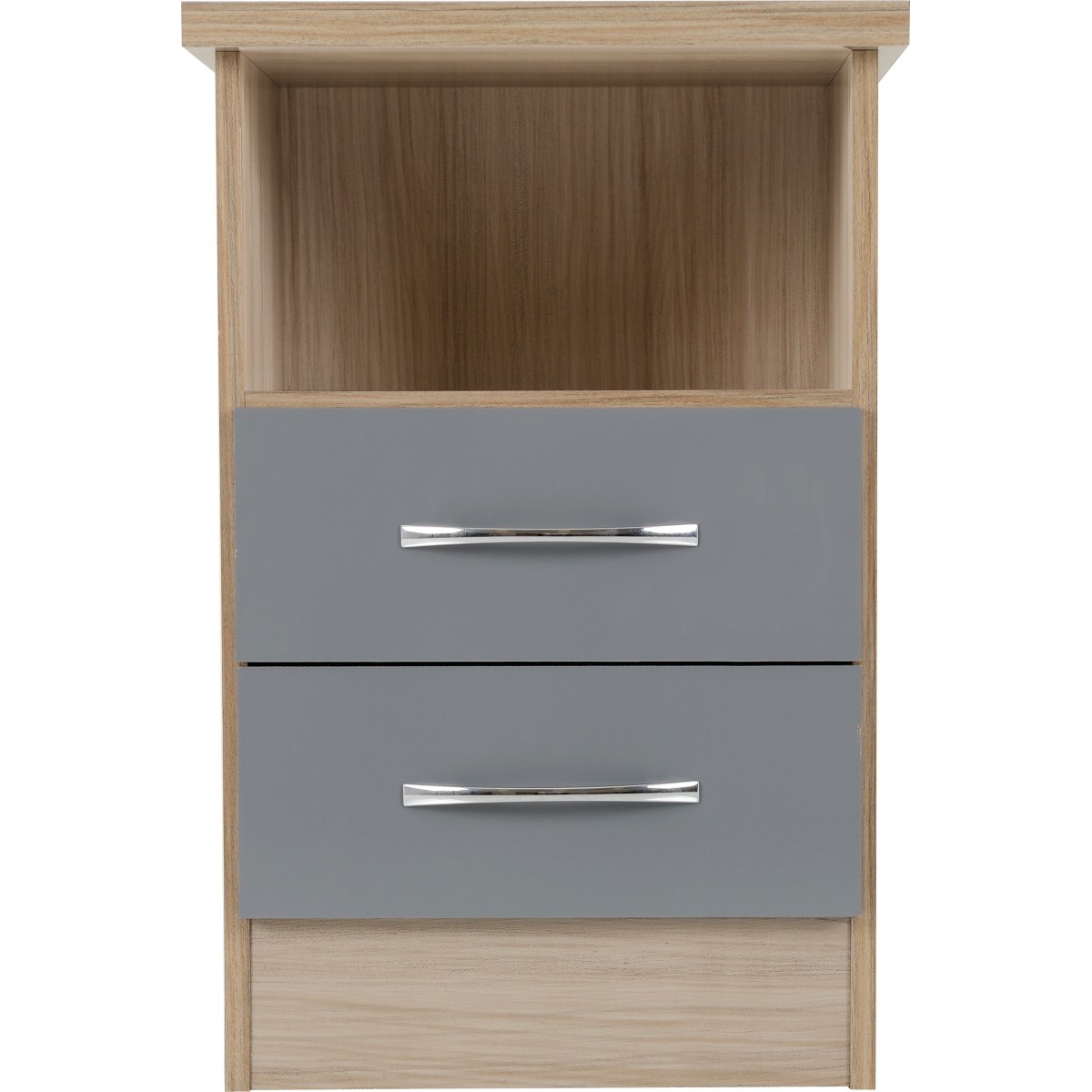 Nevada 2 Drawer Bedside Locker - Grey...