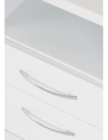 Nevada 2 Drawer Bedside Locker - White Gloss