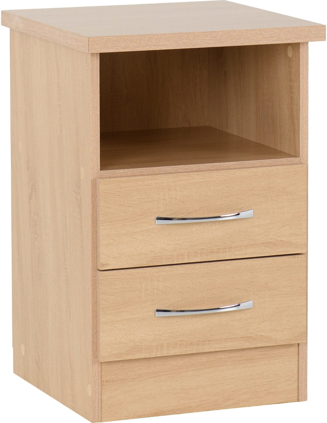Nevada 2 Drawer Bedside Locker Sonoma Oak