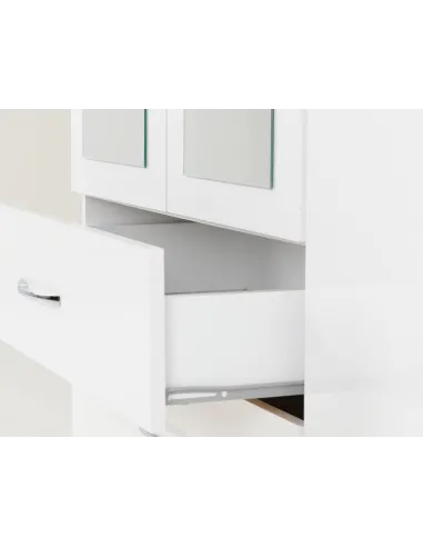 Nevada 3 Door 2 Drawer Wardrobe - White Gloss