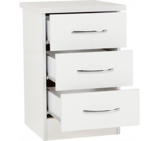 Nevada 3 Drawer Bedside...