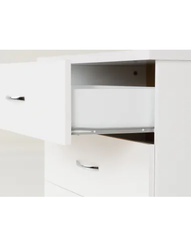 Nevada 3 Drawer Chest - White Gloss
