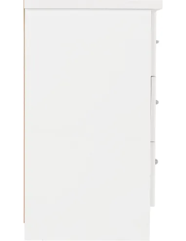 Nevada 3 Drawer Chest - White Gloss