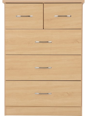 Nevada 3+2 Drawer Chest - Sonoma Oak