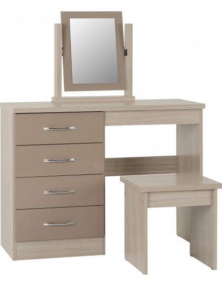 Nevada Dressing Table Set - Oyster Oak/Light Oak