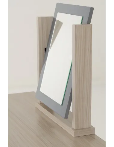 Nevada Dressing Table Set - Grey Gloss/Light Oak Effect Veneer