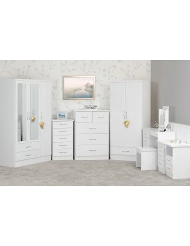 Nevada Dressing Table Set - White Gloss