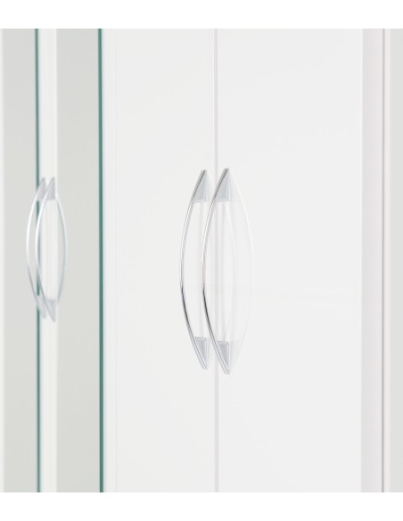 Nevada 6 Door 2 Drawer Wardrobe - White Gloss