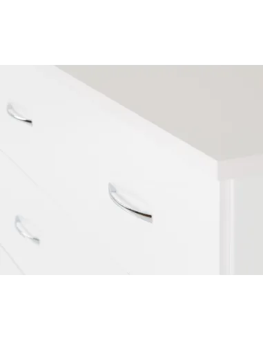Nevada 6 Drawer Chest - White Gloss
