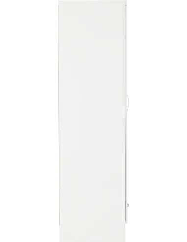 Nevada Mirrored 2 Door Wardrobe - White Gloss