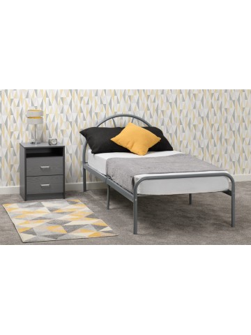 Nova 3ft Bedframe - Silver