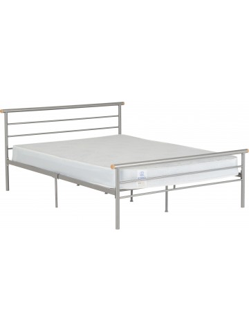 Orion 4FT6 Bedframe - Silver