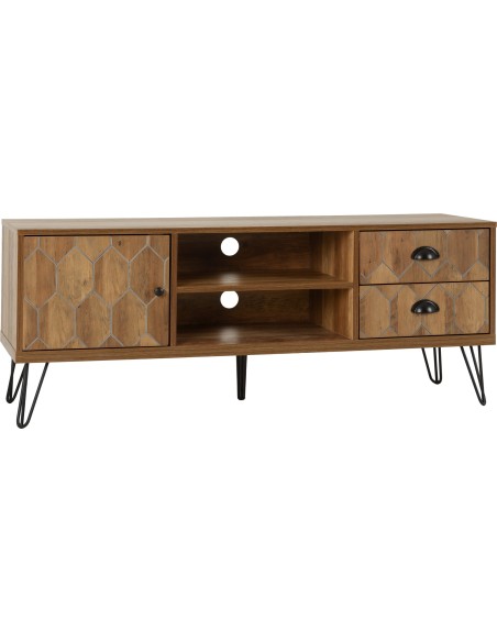 Ottawa 1 Door 2 Drawer TV Unit - Medium Oak Effect