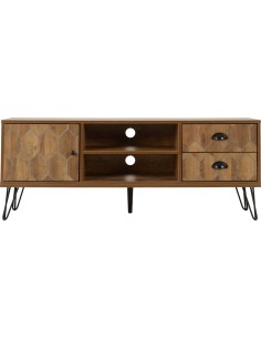 Ottawa 1 Door 2 Drawer TV Unit - Medium Oak Effect