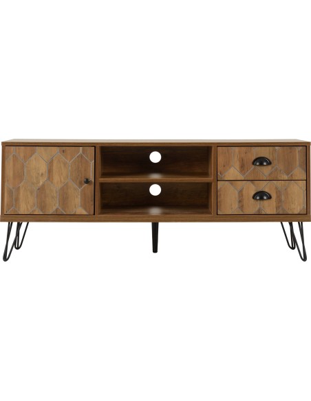 Ottawa 1 Door 2 Drawer TV Unit - Medium Oak Effect