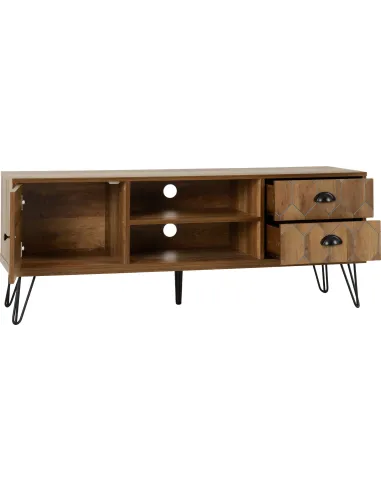 Ottawa 1 Door 2 Drawer TV Unit - Medium Oak Effect