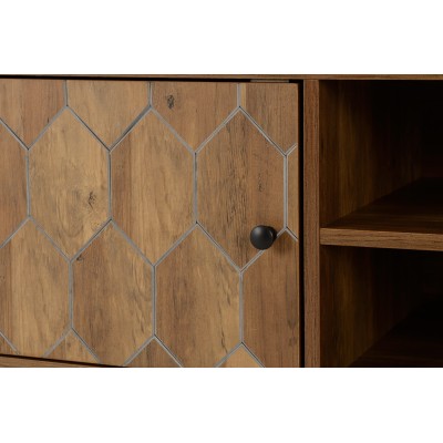 Ottawa 1 Door 2 Drawer TV Unit - Medium Oak Effect
