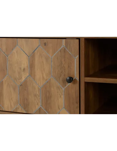 Ottawa 1 Door 2 Drawer TV Unit - Medium Oak Effect