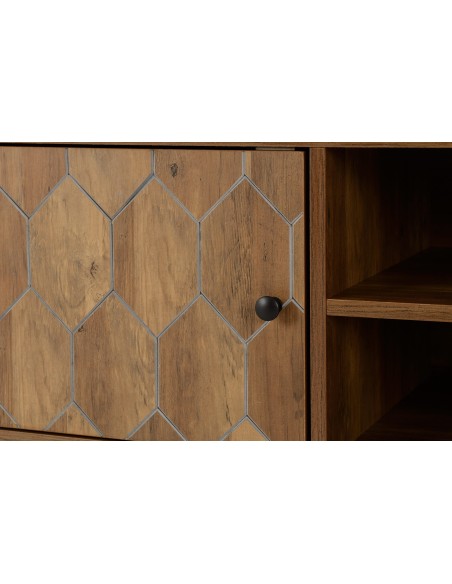 Ottawa 1 Door 2 Drawer TV Unit - Medium Oak Effect