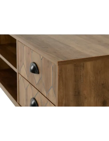 Ottawa 1 Door 2 Drawer TV Unit - Medium Oak Effect