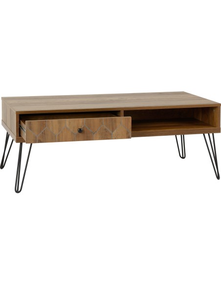 Ottawa 1 Drawer Coffee Table - Medium Oak Effect