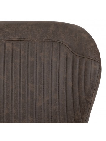 Quebec Dining Chair - Brown PU