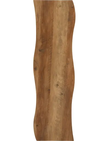 Quebec Wave Edge Console Table - Medium Oak Effect