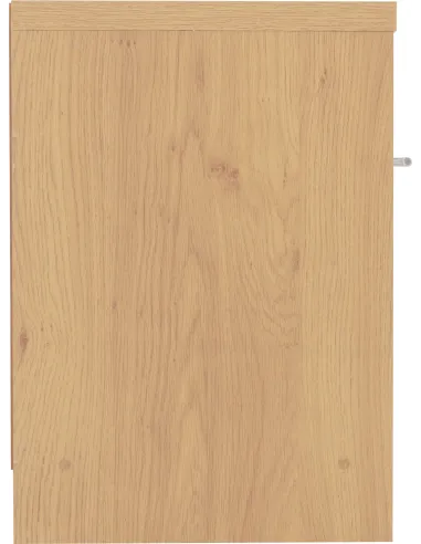 Seville 1 Drawer Bedside Locker - White Gloss/Light Oak Effect Veneer