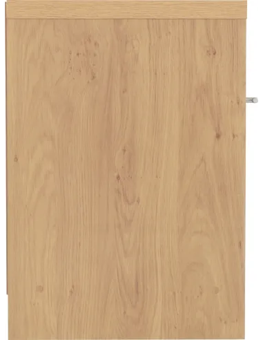 Seville 1 Drawer Bedside Locker - Grey Gloss/Light Oak Effect Veneer