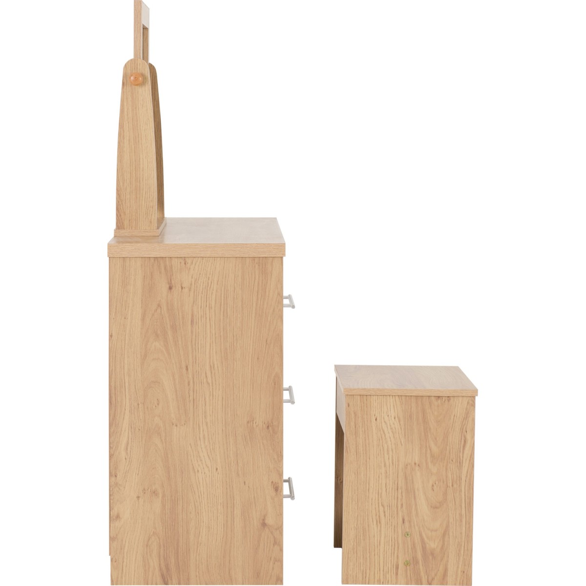 Seville Dressing Table Set - White Gloss/Light...