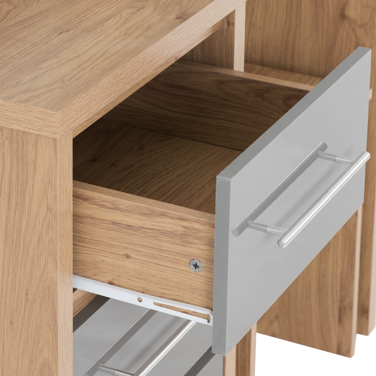 Seville Dressing Table Set - Grey Gloss/Light...