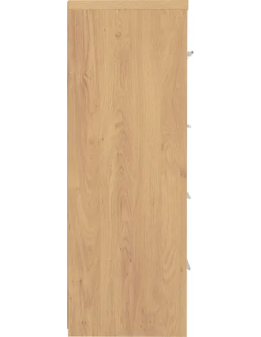 Seville 3+2 Drawer Chest - White Gloss/Light Oak Effect Veneer